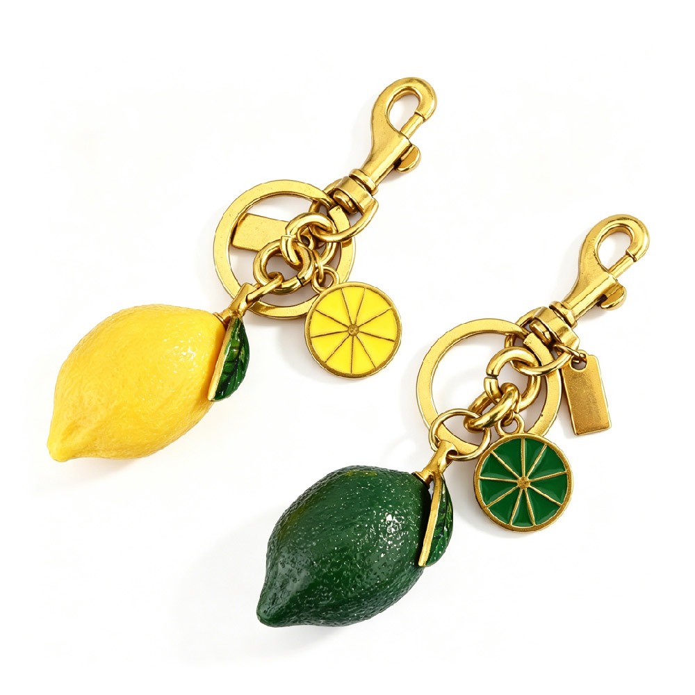 3D resin lemon keychains