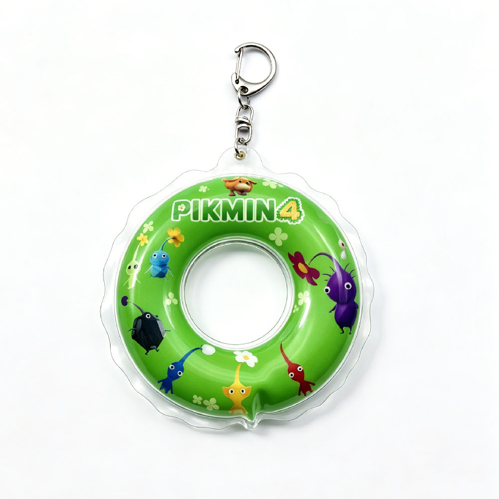 inflatable floating swim ring keychain
